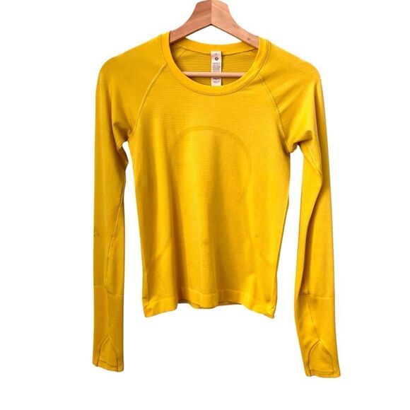 Lululemon Utility Yellow Long-Sleeve Top in Size 4 - Picture 3 of 6